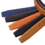 Luxury leather belt for men smooth surface double-sided usable top layer cowhide no buckle 3.8 wide without buckle belt