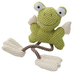 Pet Plush Toy Cat Dog Interactive Teething Toys Cute Animal Style Bite Resistant Squeaky Teeth Cleaning Chew Toy Pet Supplies