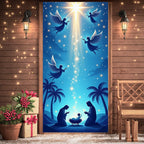 Christmas Banner Red Ornaments Holiday Decoration Snowflake Pattern Winter Festivities for Home Decoration Holiday Celebration I