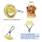 Pet Hats with Ear Holes Adjustable Baseball for Medium Small Dogs Summer Dye Cats Sun Cap Pet Outdoor Hat Supplies