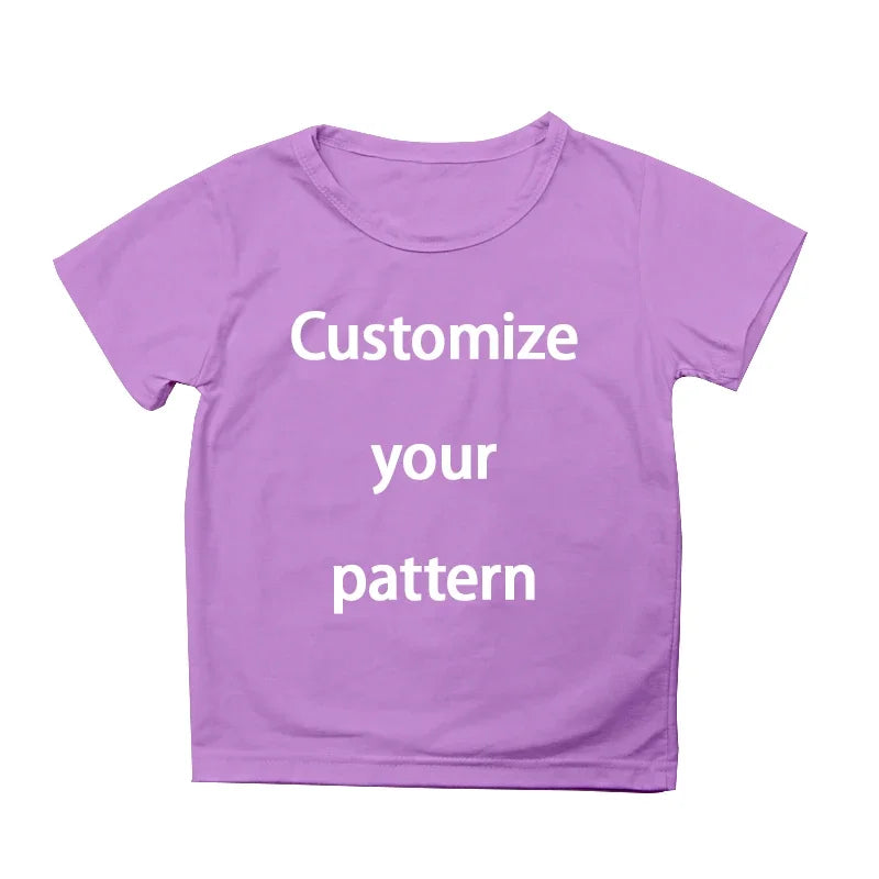 Children T-shirt Children Girl Boy T-shirt Custom Diy Pattern Logo Funny Casual Tops Tees DIY Name Logo Picture Text Child Girl Boy T-shirts