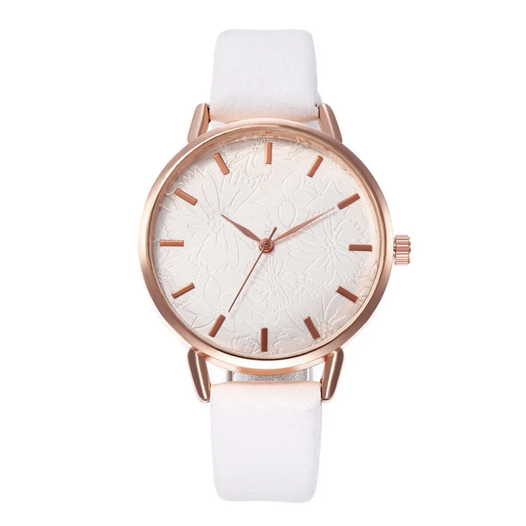 Casual Quartz Watches for Women Stylish Luxury Flowers Green Bracelet Watches Ladies Dress Creative Clock Watches Relojes Mujer