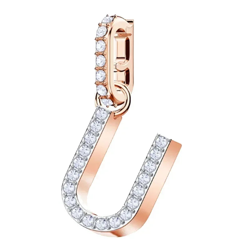 Pendants Fine Jewelry Charming Letter Crystal Pendants Fashion Necklace Bracelet Accessories for Women's Anniversary Gift