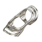 Retro Hollow Statement Rings For Women Men Metal Silver Color Wide Wrap Chunky Ring Punk Fashion Jewelry Dropshipping