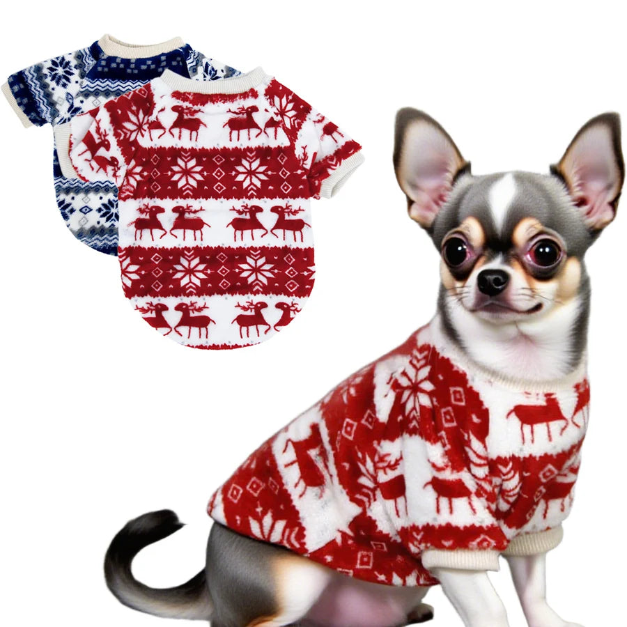 Dog Sweaters for Small Dogs, Warm Soft Pet Clothes for Puppy, Medium Large Cat, Dogs Girl or Boy, Dog Shirt for Winter Christmas