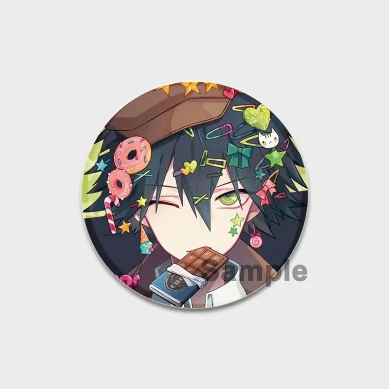 Anime Brooches Dazai Osamu Nakahara Chuya Lapel Pins Cartoon Cosplay Badges Backpack Souvenir Jewelry Gifts