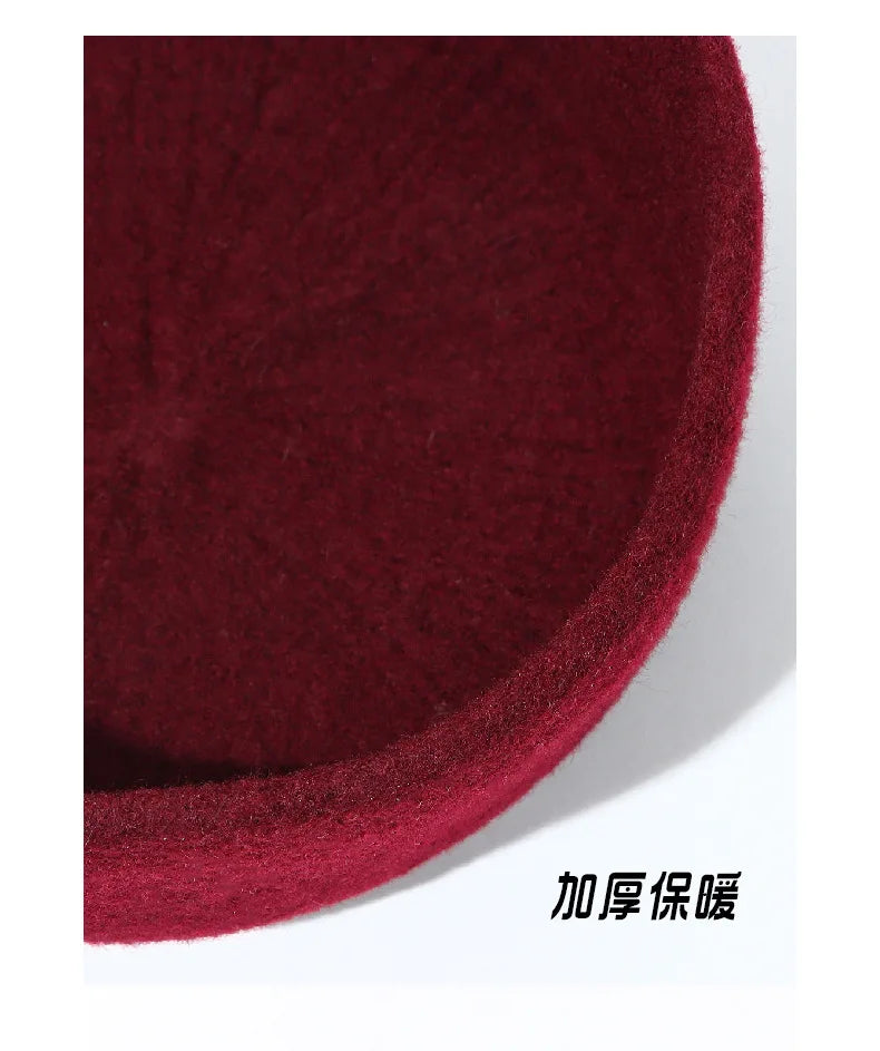 Men's Prayer Hats Muslim Real Wool Black Caps Elegant Headwear Islamic Hijabs Dancing Party Working 58-60cm Ethnic Hat