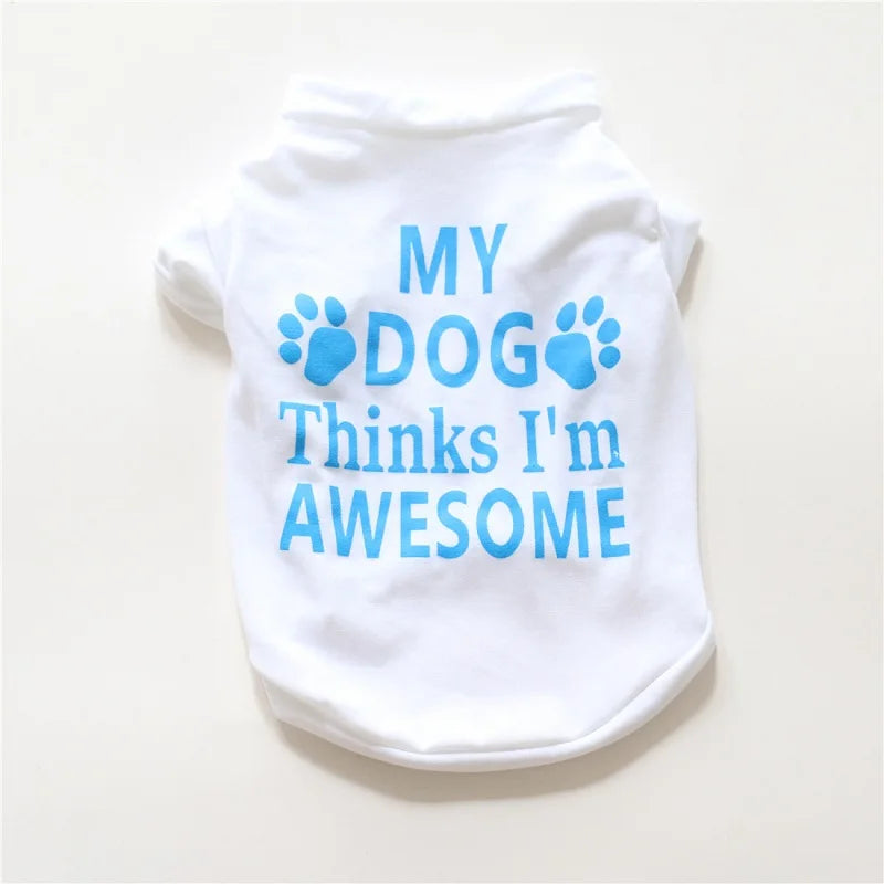 Fashionable name-branded clothes pet clothes cute dog vest shirt dog costume cats clothes Corton puppies small dog pet clothes costume Ropa Perro