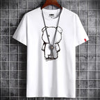 T Shirt for Men Men's Clothing Fitness White O Neck Anime Man T-shirt For Male Oversized Tops New Men T-shirts Goth Punk