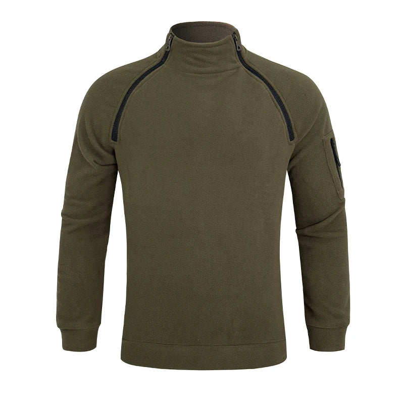 2025 Men Hoodie Autumn Winter Stand Up Collar Hoodie Casual Zipper Outdoor Wear Fashion Men's Clothing Coat