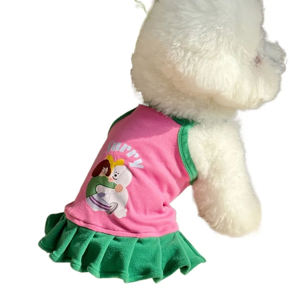 Pet Dresses Pet Dresses Thin Strap Dogs Vest Comfortable Fabric Printed Design Puppy Camisole Breathable Soft Small Dog Cat Dress Puppy