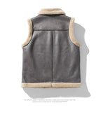 Warm Vest Male Jacket Can Be Worn On Both Sides Sleeveless Waistcoat Men Fashion Casual Thicken Gilets Winter New Lamb Wool Coat