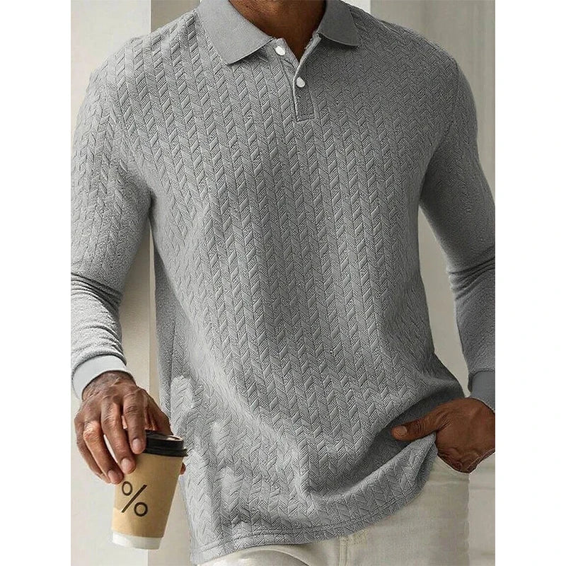 Men Long Sleeve Polo Shirt High Quality Male Clothing Office Polos T-shirt Business Poloshirt Casual Fashion Polo T Shirt Men