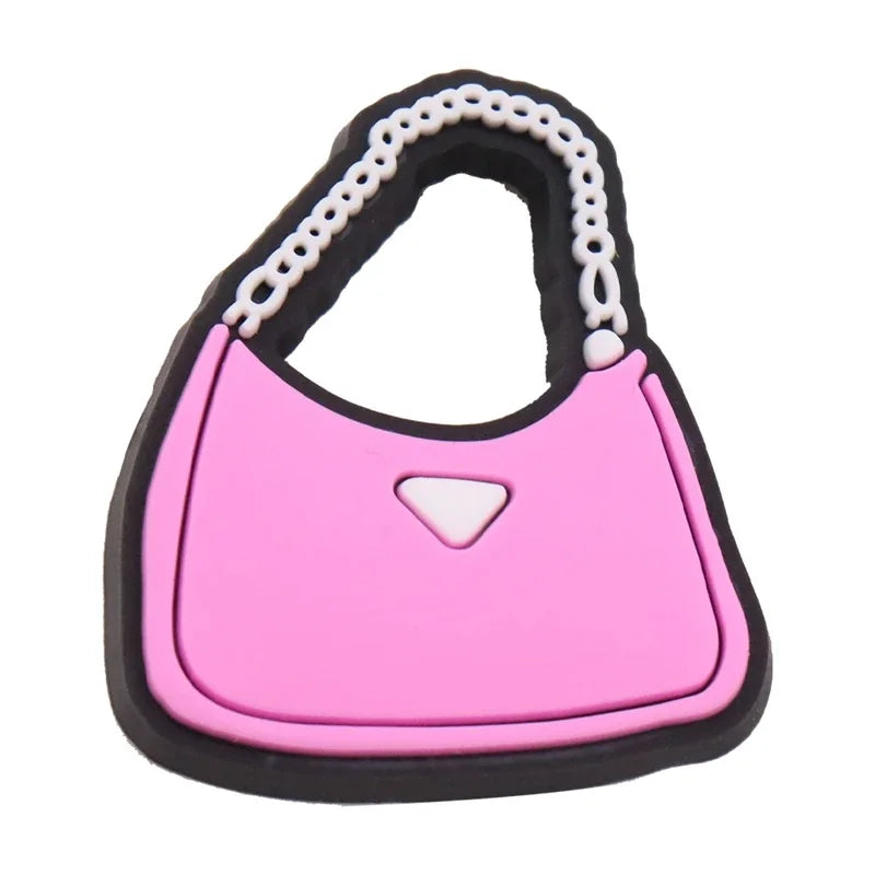 Pink Suitcase Shoe Charms for Crocs Accessories Sandals Men Clogs Pins Women Badges Girls Jeans Kids Decorations Buckle Shoes