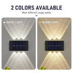 Solar Outdoor Wall Light 12 LED Waterproof Garden Light Courtyard Balustrade Decorative Atmosphere Lamp Down Luminous Solar Lamp