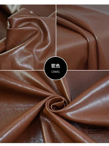 Artificial Leather Fabric Texture Soft Leather Micro Elastic Suit Clothing Designer Wholesale Cloth for Diy Sewing Material