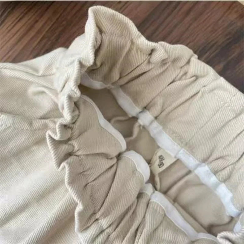 Children Pants 2025 Spring and Autumn Girls' Casual Pants Flower Embroidery Fashion Trousers 2-7Year Kid's Pants