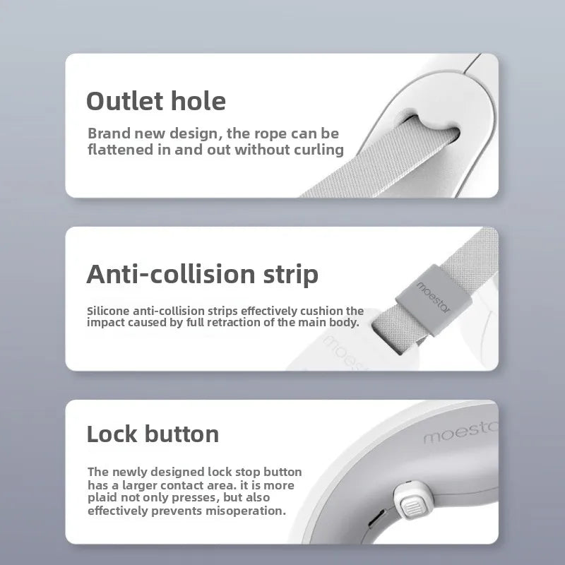 Pet Leash with Light 2.6-meter Automatic Retractable for Walking Cats Dogs Pet Travel Leads Products Puppy Walking Accessories