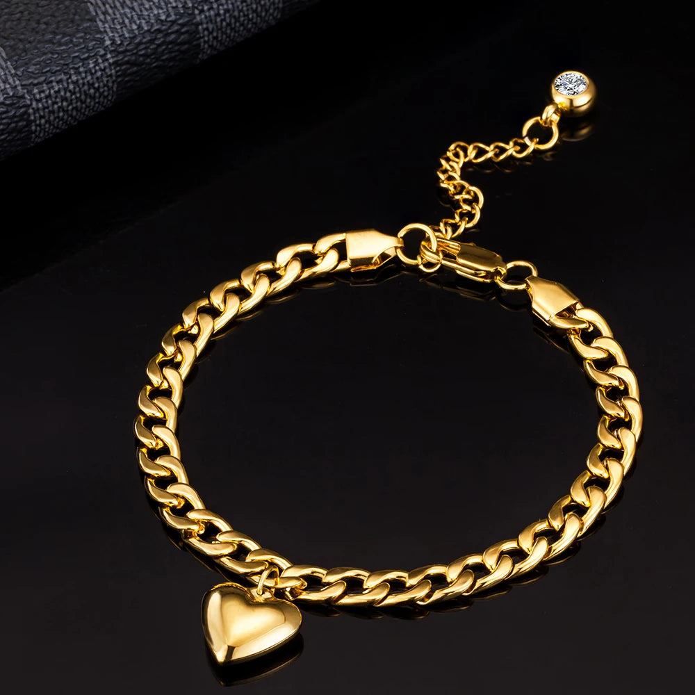 Anklet For Women Gold Color Stainless Steel Cuban Link Ankle Bracelets Summer 2024 Fashion Leg Chain Beach Foot Jewelry Ancklets