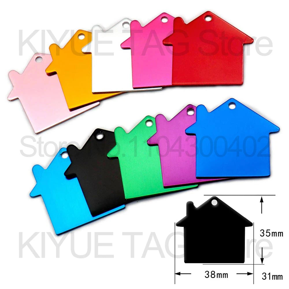 Custom Tags 100PCS Pet Supplies Custom Personalized Cat Collar Name Tag Custom Engraved Dog ID Tag Aluminum Pendant Accessories