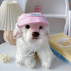 Pet Hat Adjustable Dog Hat with Ear Holes Summer Outdoor Sun Hat for Small Medium Dogs Cats Pet Baseball Cap Photo Props Dog Cat