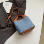 Women handbags. Early autumn senior commuter niche mobile phone slung bag girl 2025 new retro brown bucket bag small handbag