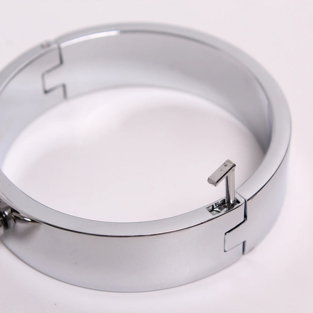 Stainless Steel Slave Handcuffs Restraint Rings Wrist Lock Ankle Cuffs Restraints Legcuffs Erotic Slave Sex Furniture Adult Toys