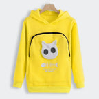 Winter Hoodies Sweatshirt Man Women Animal Pouch Hood Pullover Blouse Tops Lady Carry Dog Cat Breathable Sweatshirts 3XL