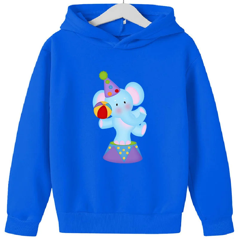 New Children's Hoodie in The Child   Elephant  Print  Version of The Top Baby Foreign Style Coat Sweatshirt  Sweater  Sweaters