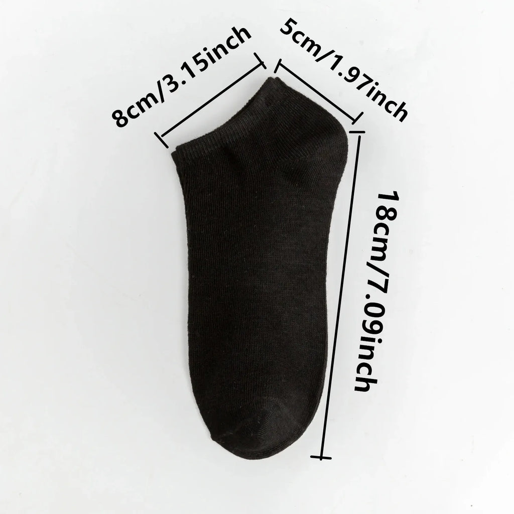 10 pairs/Men's Socks Spring/Summer Thin, Breathable, Soft Polyester Cotton Socks Black Casual Business Ankle Socks Boat Socks Si