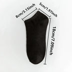 10 pairs/Men's Socks Spring/Summer Thin, Breathable, Soft Polyester Cotton Socks Black Casual Business Ankle Socks Boat Socks Si