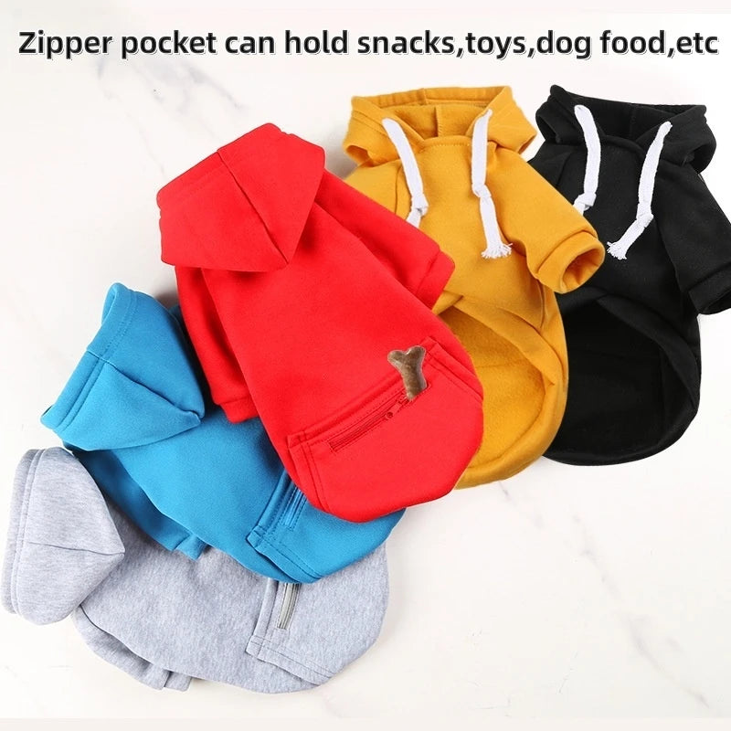 Pet Hoodies for Large Dogs Spring and Autumn Fleece Golden Retriever dog hoodie Sweatshirt with Hat and Zip Pocket  Pet Clothing