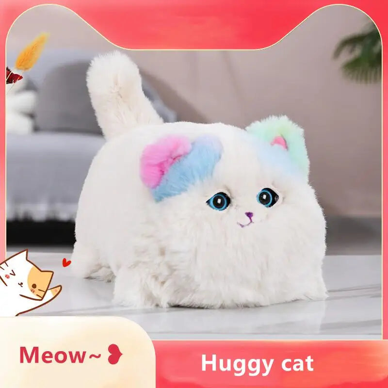 Interactive Kids Plush Toys Huggy Pet Simulating Cat Dog Blink Speak Electronic Comforting Toy Birthday Gifts for Children Girls