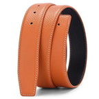Luxury leather belt for men smooth surface double-sided usable top layer cowhide no buckle 3.8 wide without buckle belt