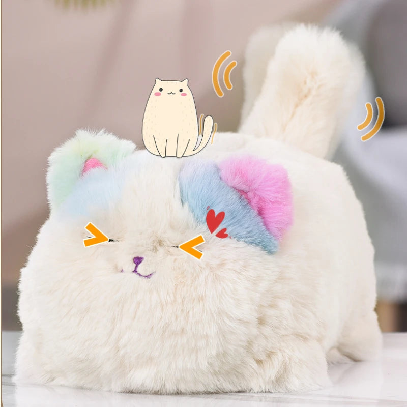 Interactive Kids Plush Toys Huggy Pet Simulating Cat Dog Blink Speak Electronic Comforting Toy Birthday Gifts for Children Girls