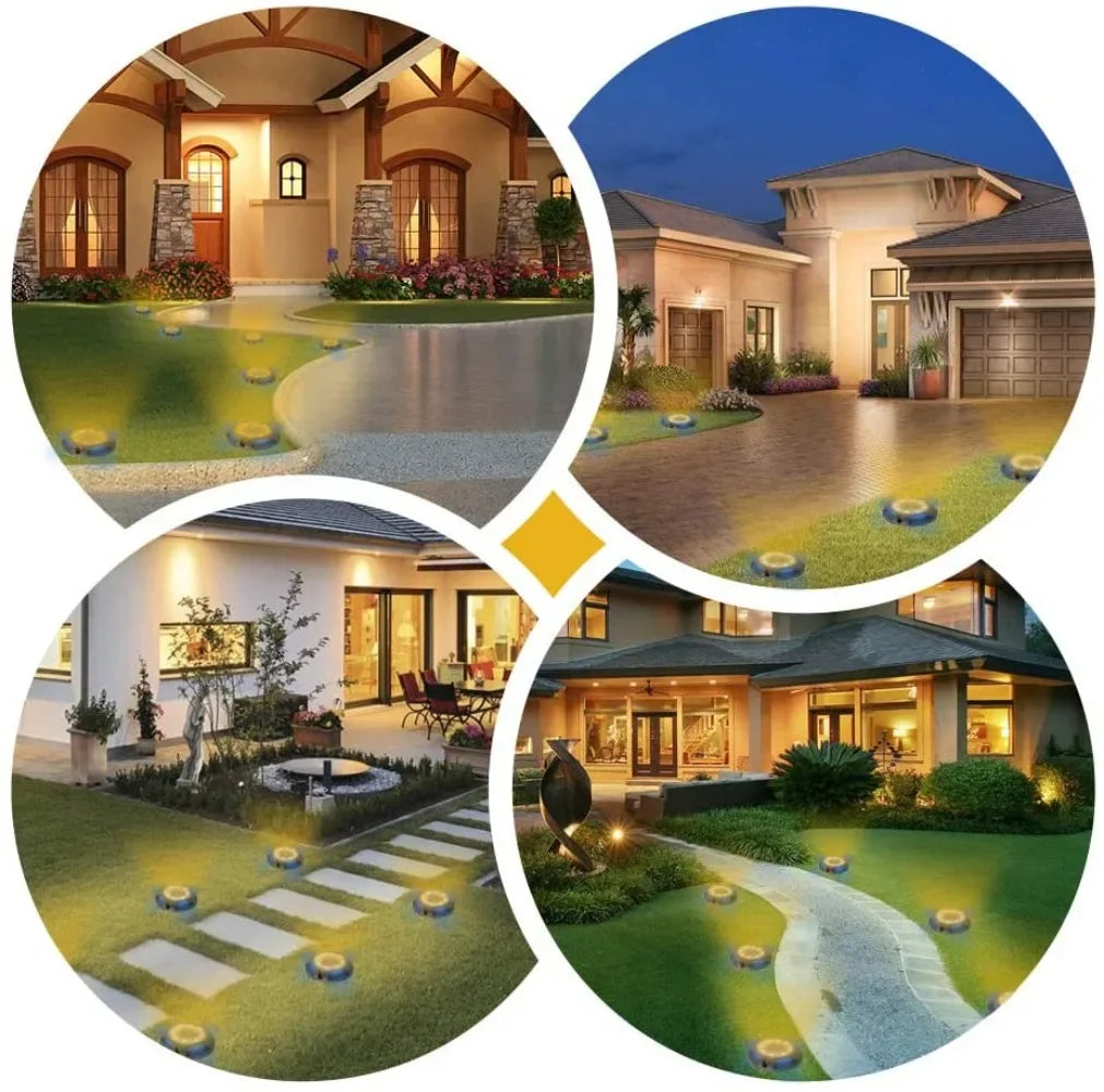 Outdoor Garden Lights Solar Ground Lights 20 LED Upgraded Landscape Lights for Lawn Pathway Yard Deck Patio Walkway