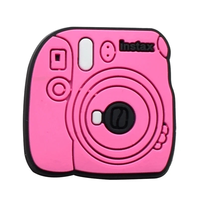 Pink Suitcase Shoe Charms for Crocs Accessories Sandals Men Clogs Pins Women Badges Girls Jeans Kids Decorations Buckle Shoes