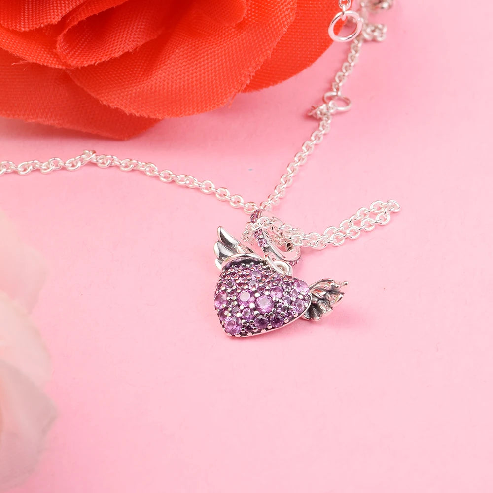 Valentine's Day 2022 Fashion S925 New Necklaces for Women Sterling Silver Collier Choker Jewelry Female Chain Necklaces