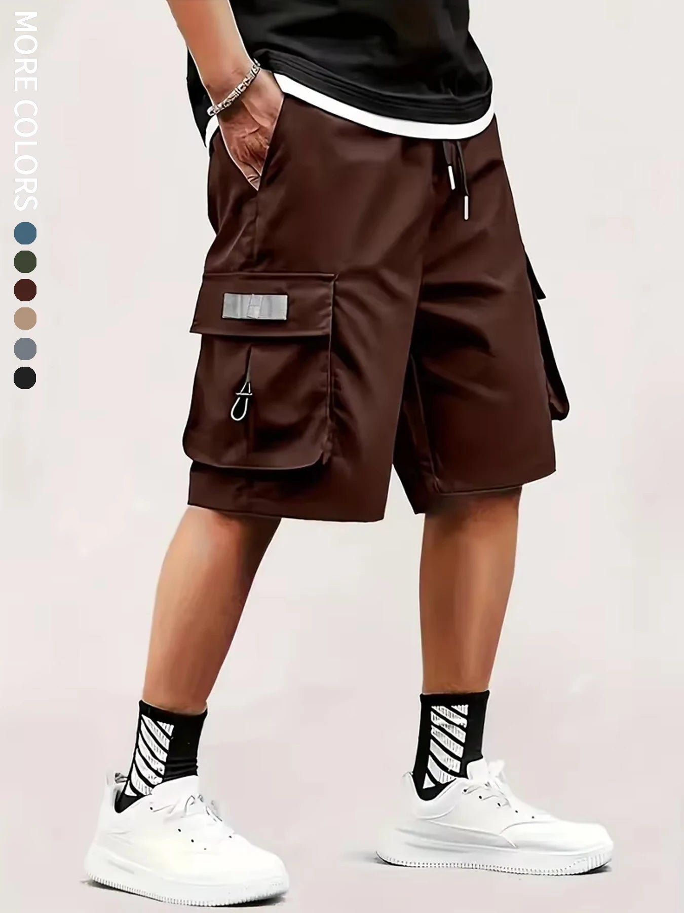 Men's Cargo Shorts, Outdoor, Travel, Casual Sports, Large Pockets, Durable and Comfortable Fabrics, Thin Shorts for Outings 17