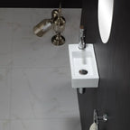 Bathroom Mini Wall-mounted Wash Basin Balcony Ultra-narrow Ceramic Bathroom Sink Family Bedroom Wall-mounted Wash Basin