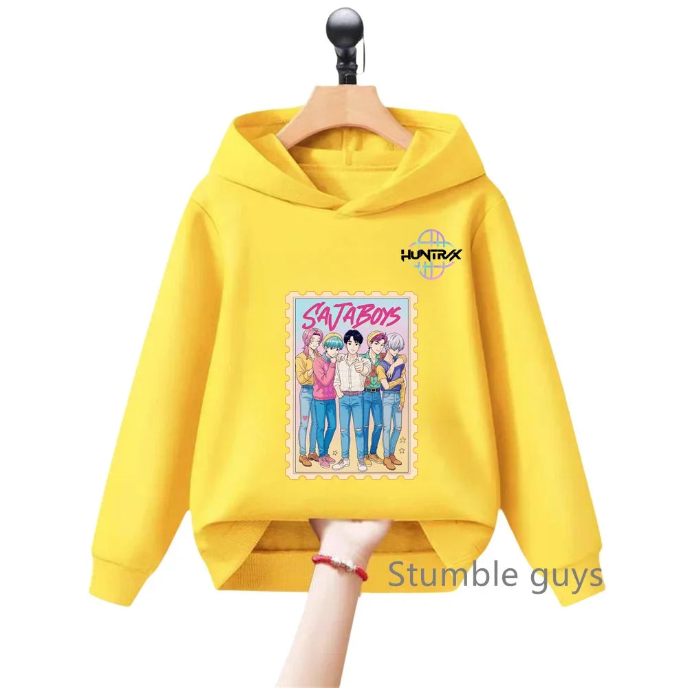 Children Hoodie Popular Movie KPop Demon Hunters Toddler1-14 Year Coat Boys Girls Tops autumn Spring Leisure Clothing