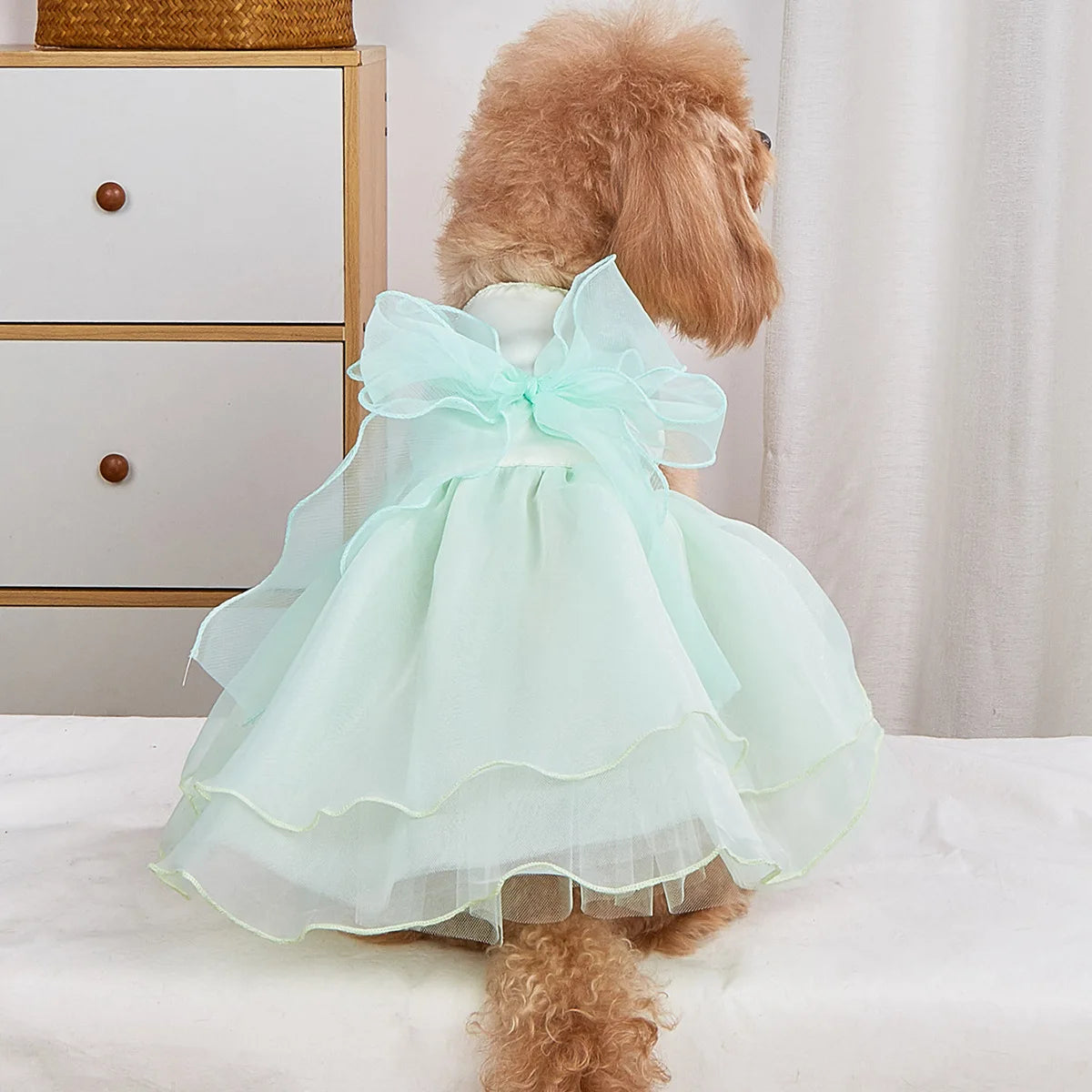 Pet Dresses Pet Clothes Dog Wedding Dress Prom Party Princess Dresses for Small Dogs Luxury Dog Clothes Puppy Cat Costume White Pet Supplies