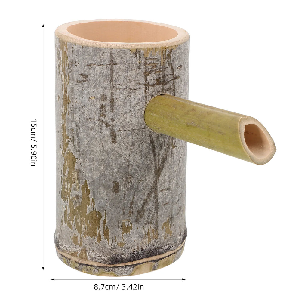 Bamboo Water Fountain Relaxing Spout Indoor Outdoor Garden Aquarium Fish Tank Decorative Waterfall Fountain Outdoor Fountains