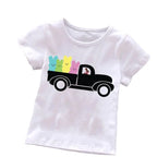 Easter Fashion Children's Short Sleeve Boys Casual Shirt New Summer Dress Girls Half Sleeve Kids Clothes