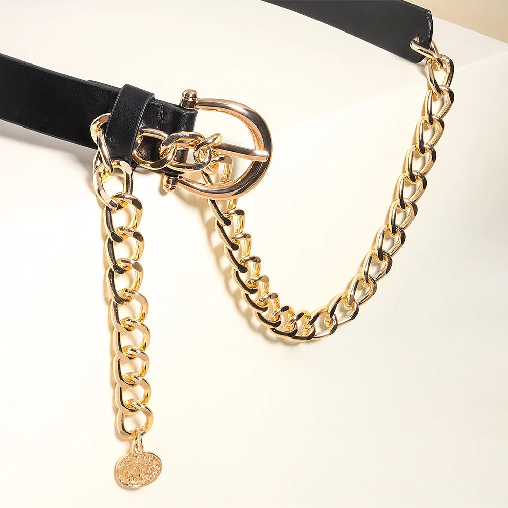 Chain belt fashion personality multi-layer combination belt women's new summer dress decorative belt