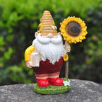 Resin Garden Gnome Statue for Outdoor Lawn and Home Decoration Hand Painted Weather Resistant Figurine for Garden Landscape