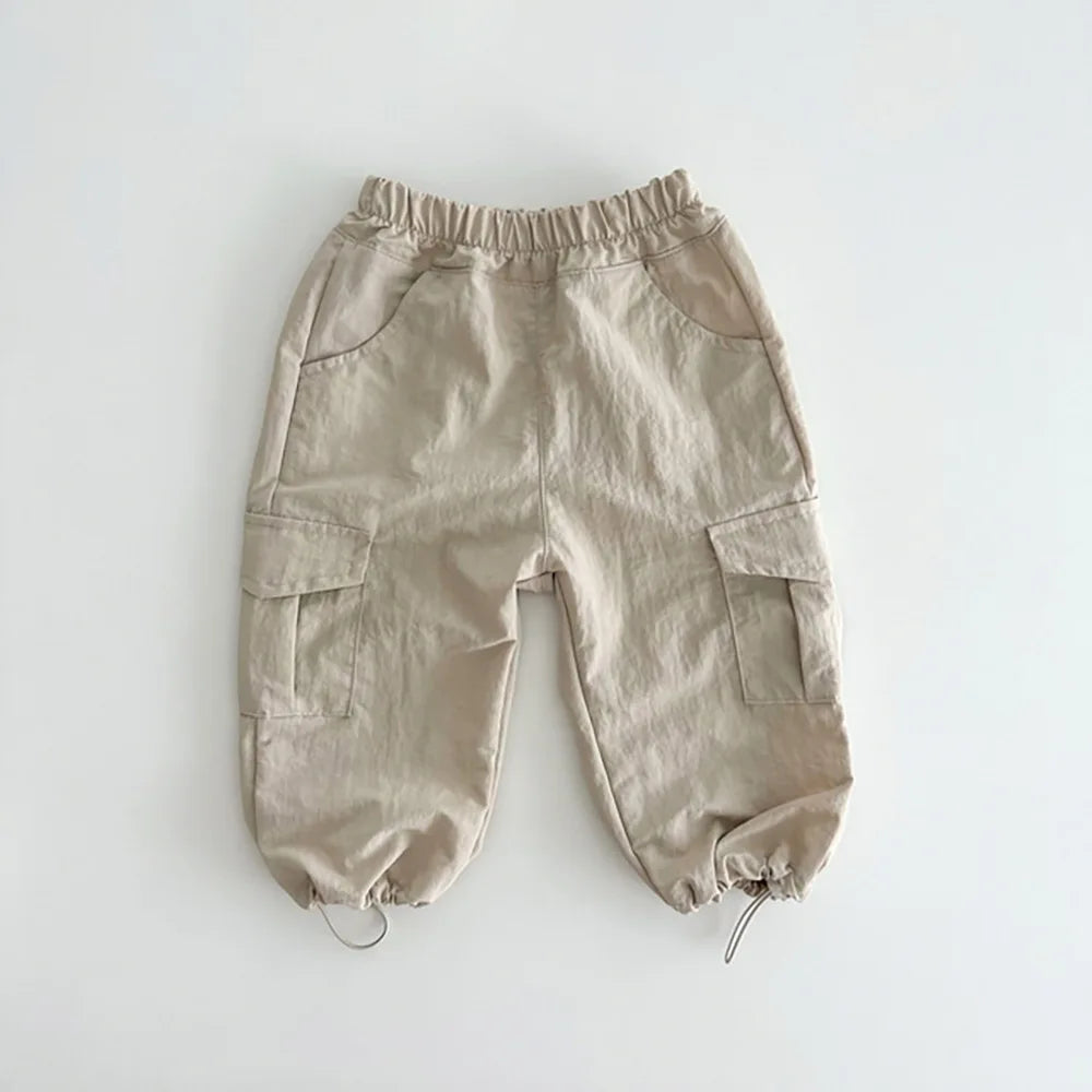 Children Pants 2024 Autumn New Korean Simple Fashion Boy's Trousers Solid Color All Match Girl's Pants Casual Trousers