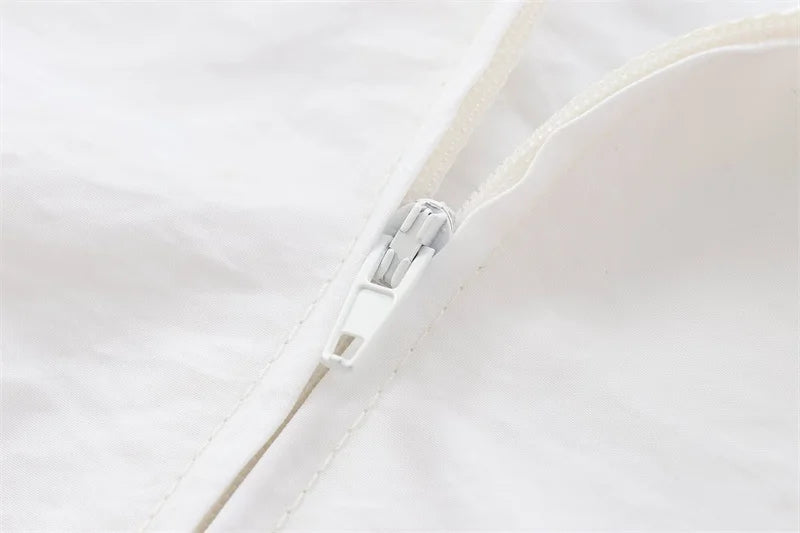 Women's Jacket 2025 Autumn New Arrival White Long Sleeve Simple Style Nylon Short Sports Hooded Top Jacket Casual Fashion