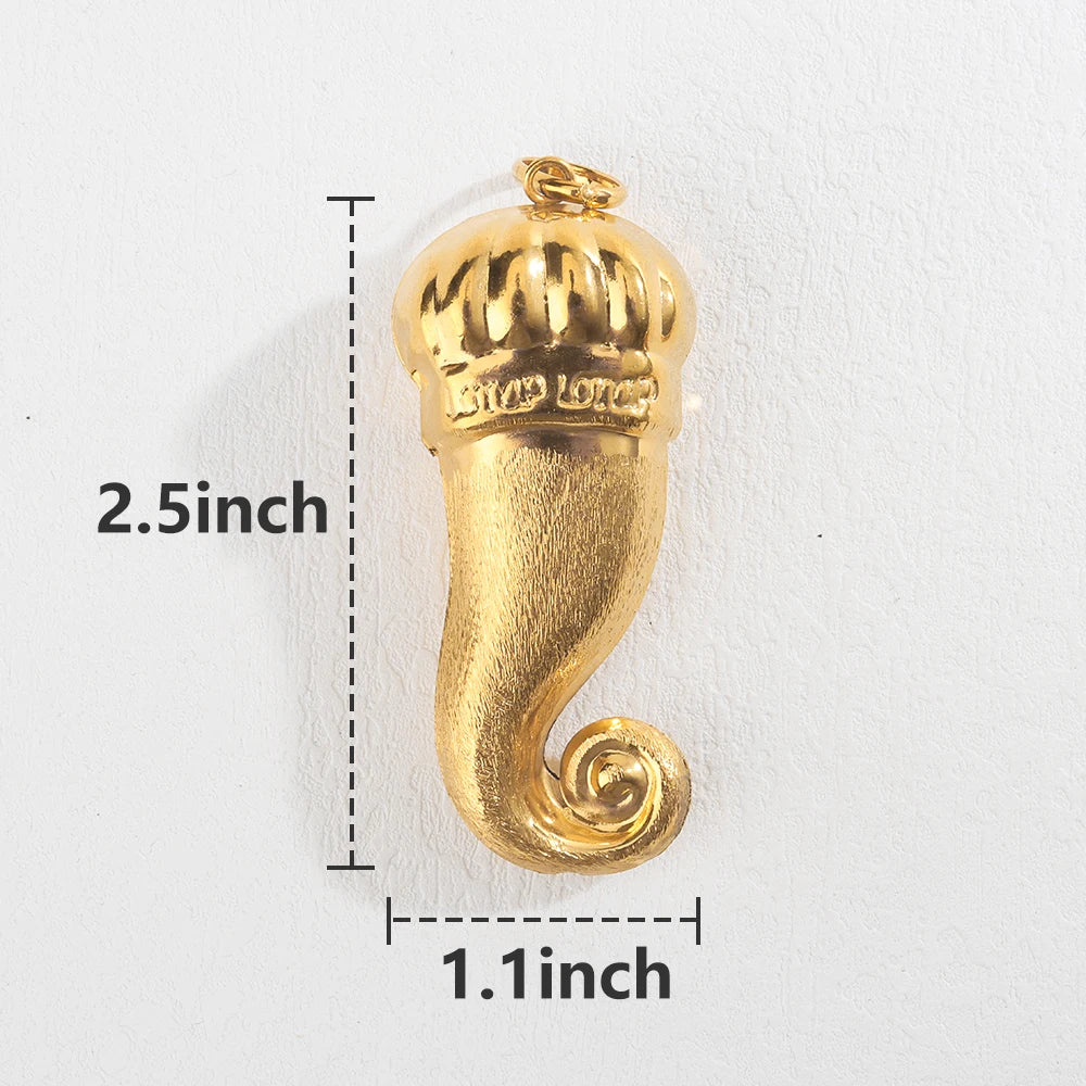 Pendant Necklace with Chain Gold Plated Dubai African Accessories For Women Big Size Men Hip Hop Fashion Jewelry