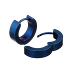 1Pair 14mm Colorful Stainless Steel Round Stud Popular Earring Hoops For Women Simple Metal Circle Small Earrings Jewelry Supply